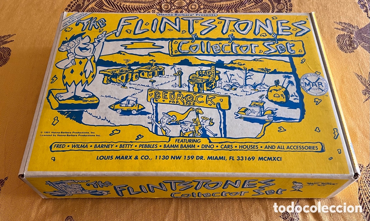 Juegos antiguos: Marx Toys - Los Picapiedra Hanna Barbera - Flinstones Play Set 1991 Nuevo
