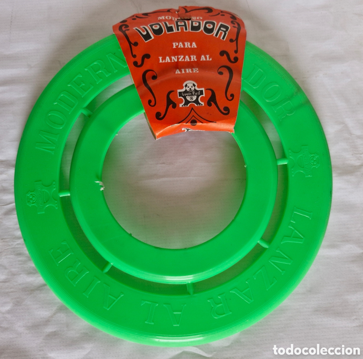 Juegos antiguos: DISCO LANZADOR VOLADOR VERDE.LAMPIS-PLAST 70'S.NUEVO.