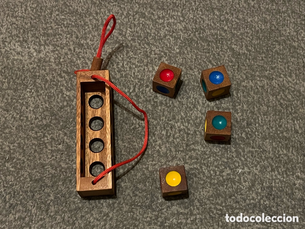 Juegos antiguos: JUEGO DEL SEM&Aacute;FORO / CRAZY FOUR / PUZZLING TOWER. Madera - Foto 3
