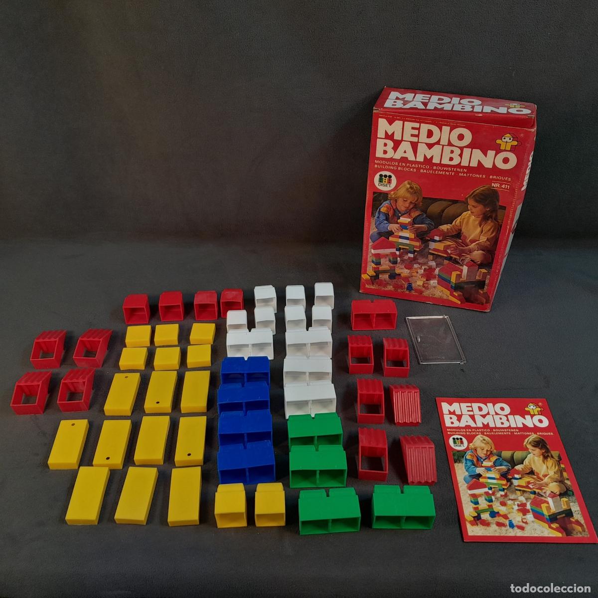 Juegos antiguos: M&Oacute;DULOS EN PL&Aacute;STICO (JUEGO DE CONSTRUCCI&Oacute;N). MEDIO BAMBINO (DISET). 1970
