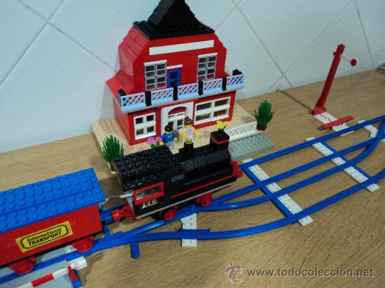 lego,tren con 4 vagones y estacion + circuito d - Comprar ...