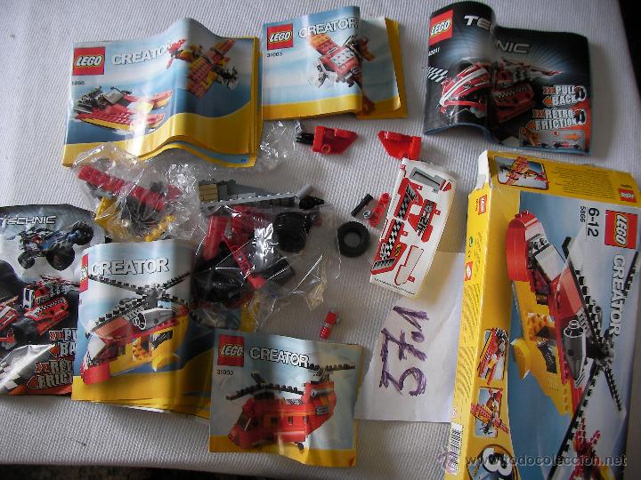 Juegos construcci&oacute;n - LEGO: LOTE LEGO DE PIEZAS E INSTRUCCIONES VARIAS - Foto 1