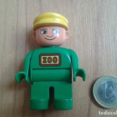 Juegos construcción - Lego: LEGO DUPLO -- MUÑECO -- OPERARIO ZOO -- VERDE, AMARILLO Y ROJO. Lote 96838919