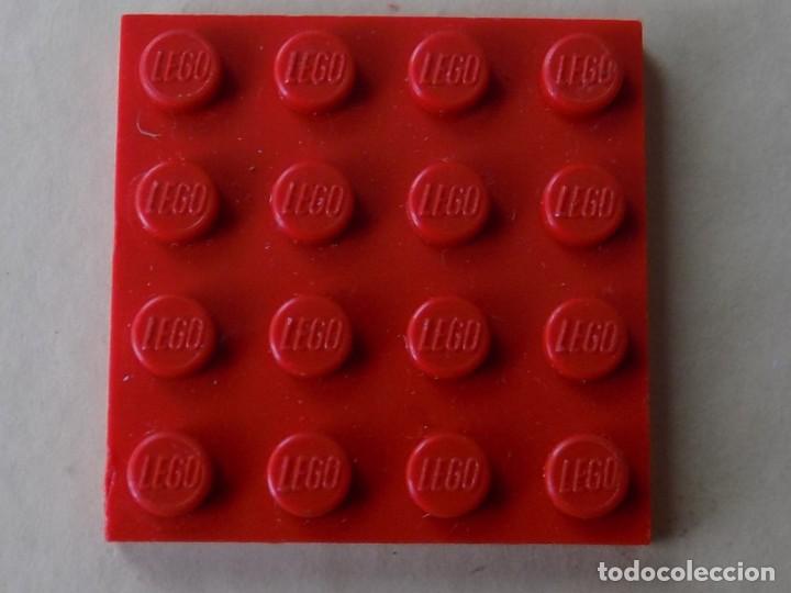 Juegos construcci&oacute;n - LEGO: lego pieza ,base, placa 4x4 roja - Foto 1