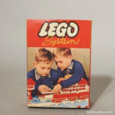 Juegos construcción - Lego: ULTRA RARO. LEGO SISTEMA. DISPENSADORES DE GASOLINA Y ESSO PROPAGANDA EN SU CAJA. 1950-1959. Lote 153580786