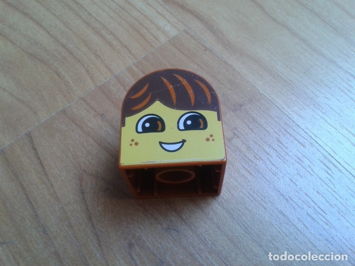 Juegos construcci&oacute;n - LEGO: Lego Duplo -- pieza componente -- Cara -- Rostro -- Marr&oacute;n - Foto 1