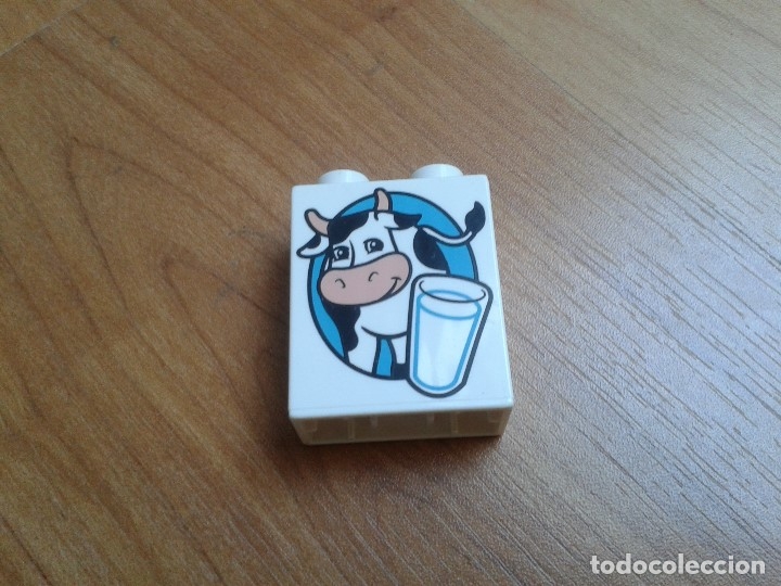 Juegos construcci&oacute;n - LEGO: Lego Duplo -- pieza componente -- Vaca -- Leche -- Blanco - Foto 1