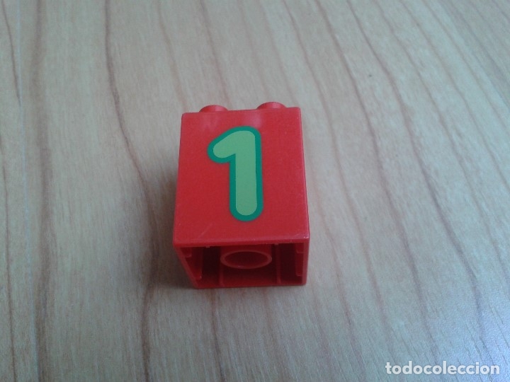 Juegos construcci&oacute;n - LEGO: Lego Duplo -- pieza componente -- n&ordm; 1 -- Rectangular -- Rojo -- Formas, colores, n&uacute;meros - Foto 1