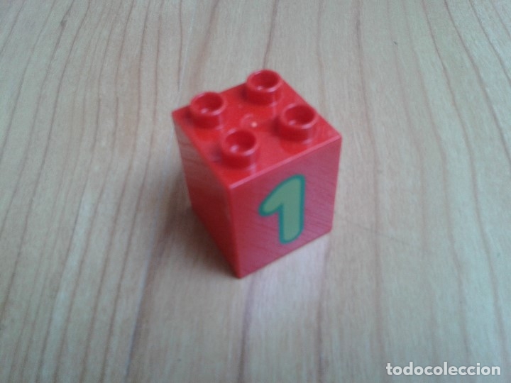 Juegos construcci&oacute;n - LEGO: Lego Duplo -- pieza componente -- n&ordm; 1 -- Rectangular -- Rojo -- Formas, colores, n&uacute;meros - Foto 2