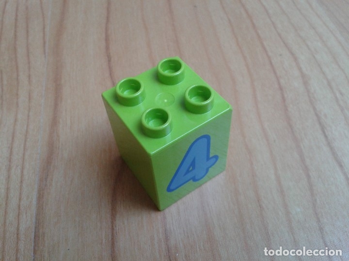 Juegos construcci&oacute;n - LEGO: Lego Duplo -- pieza componente -- n&ordm; 4 -- Rectangular -- Verde -- Formas, colores, n&uacute;meros - Foto 2