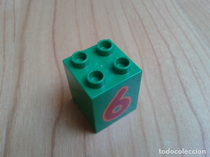 Juegos construcci&oacute;n - LEGO: Lego Duplo -- pieza componente -- n&ordm; 6 -- Rectangular -- Verde -- Formas, colores, n&uacute;meros - Foto 2