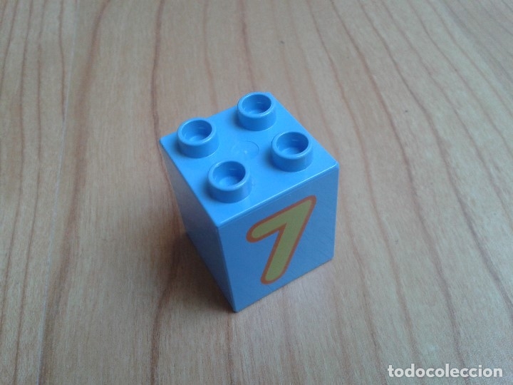 Juegos construcci&oacute;n - LEGO: Lego Duplo -- pieza componente -- n&ordm; 7 -- Rectangular -- Azul -- Formas, colores, n&uacute;meros - Foto 2