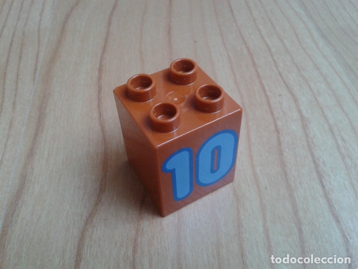 Juegos construcci&oacute;n - LEGO: Lego Duplo -- pieza componente -- n&ordm; 10 -- Rectangular -- Marr&oacute;n -- Formas, colores, n&uacute;meros - Foto 2