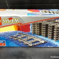 Juegos construcción - Lego: LEGO SYSTEM CURVAS TREN 9V REF 4520. Lote 212529503