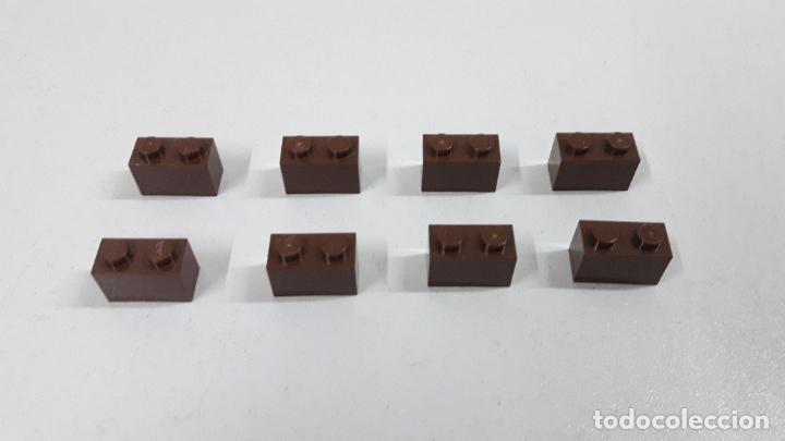 Juegos construcci&oacute;n - LEGO: OCHO PIEZAS MARRONES ORIGINALES DE LEGO - Foto 2