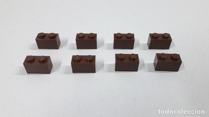 Juegos construcci&oacute;n - LEGO: OCHO PIEZAS MARRONES ORIGINALES DE LEGO - Foto 1