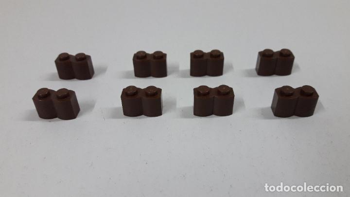 Juegos construcci&oacute;n - LEGO: OCHO PIEZAS MARRONES ORIGINALES DE LEGO - Foto 1