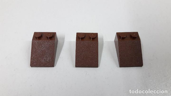Juegos construcci&oacute;n - LEGO: TRES PIEZAS MARRONES ORIGINALES DE LEGO - Foto 2