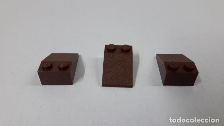 Juegos construcci&oacute;n - LEGO: TRES PIEZAS MARRONES ORIGINALES DE LEGO - Foto 3