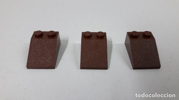 Juegos construcci&oacute;n - LEGO: TRES PIEZAS MARRONES ORIGINALES DE LEGO - Foto 1