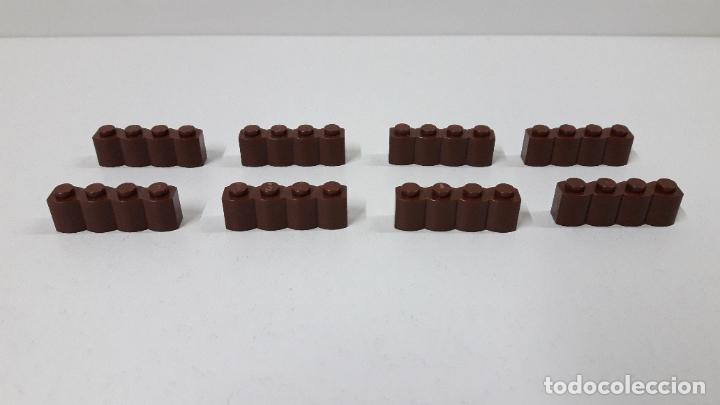 Juegos construcci&oacute;n - LEGO: OCHO PIEZAS MARRONES ORIGINALES DE LEGO - Foto 1