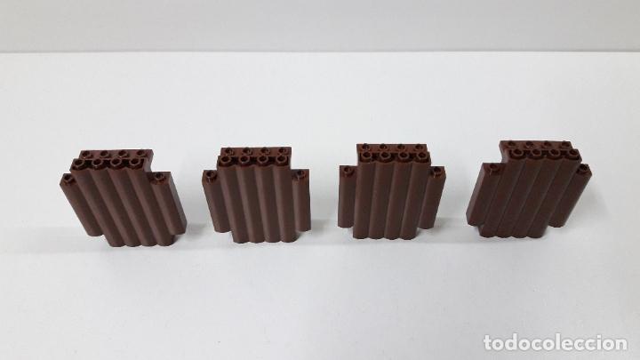 Juegos construcci&oacute;n - LEGO: CUATRO PIEZAS MARRONES ORIGINALES DE LEGO - Foto 2