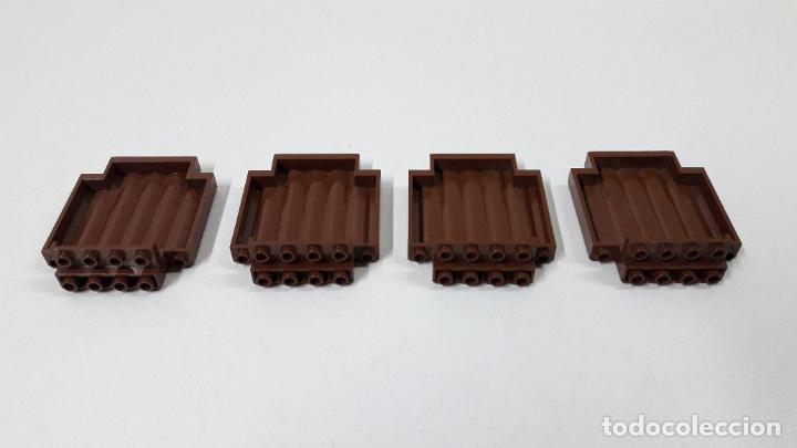 Juegos construcci&oacute;n - LEGO: CUATRO PIEZAS MARRONES ORIGINALES DE LEGO - Foto 3