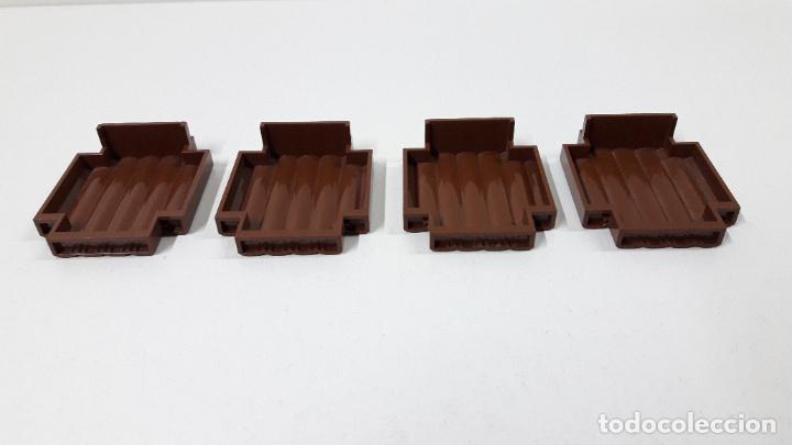 Juegos construcci&oacute;n - LEGO: CUATRO PIEZAS MARRONES ORIGINALES DE LEGO - Foto 4
