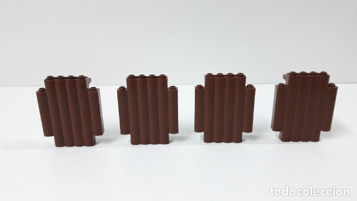 Juegos construcci&oacute;n - LEGO: CUATRO PIEZAS MARRONES ORIGINALES DE LEGO - Foto 1