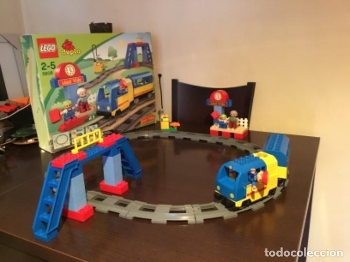 Juegos construcción - LEGO: Lego tren con bateria guapisimo ,en su caja completo
