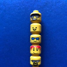 Juegos construcción - Lego: LOTE 5 CABEZAS MINIFIGURAS LEGO. Lote 301390468