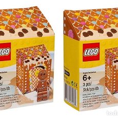 Juegos construcción - Lego: LOTE DE 2 LEGO 5005156 FIGURA DE HOMBRE DE JENGÍBRE CON CAJA/CASA. NUEVOS!!.. Lote 313345173