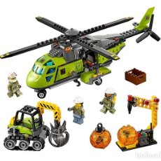 Juegos construcción - Lego: LEGO CITY 60123 VULCANO SUPLY HELICOPTER. VER DESCRIPCIÓN. Lote 355136728