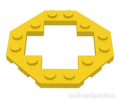 Jeux construction - LEGO: LEGO Ref 30062 Plate, Modified 6 x 6 Octagonal with 4 x 4 Open Center