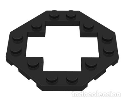 Construction games - LEGO: LEGO REF 30062 PLATE, MODIFIED 6 X 6 OCTAGONAL WITH 4 X 4 OPEN CENTER