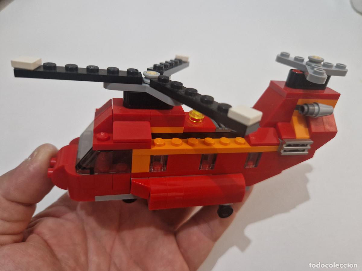 Figura Lego helicoptero de transporte creator 3 in 1 red rotors 31003