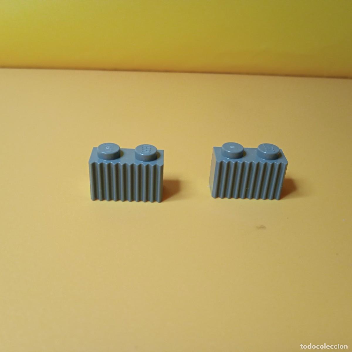 Jogos constru&ccedil;&atilde;o - LEGO: LEGO: DESPIECE: SET 2 UND, BLOQ ALT 1X2 RELIEVES (GRIS NAVAL)