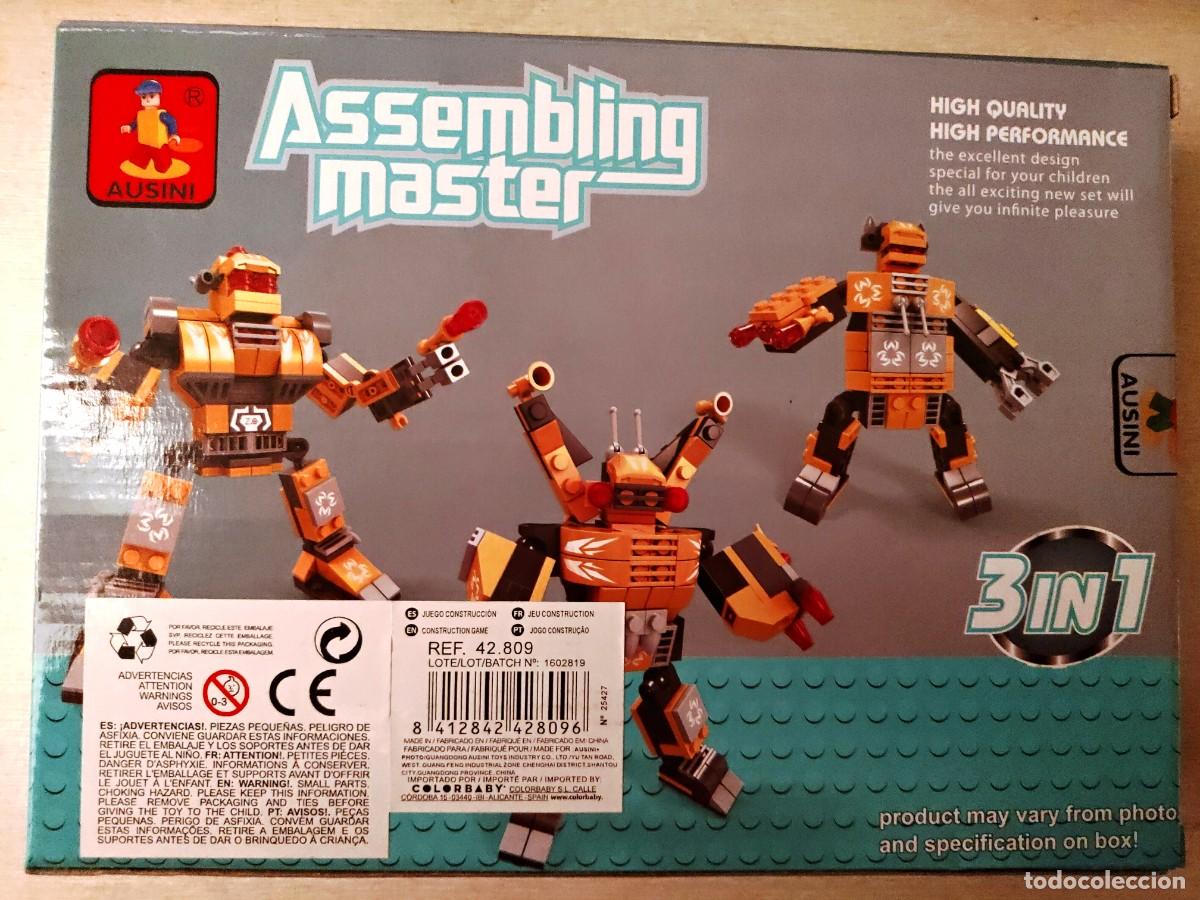 Juegos construcci&oacute;n - LEGO: AUSINI ASSEMBLING MASTER 25427: 3 ROBOTS - Foto 3
