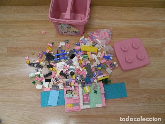 Juegos construcci&oacute;n - LEGO: CUBO ROSA LEGO SYSTEM 345,BASIC,A&Ntilde;O 1993 - Foto 6