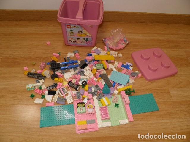 Juegos construcci&oacute;n - LEGO: CUBO ROSA LEGO SYSTEM 345,BASIC,A&Ntilde;O 1993 - Foto 7