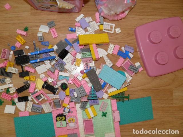 Juegos construcci&oacute;n - LEGO: CUBO ROSA LEGO SYSTEM 345,BASIC,A&Ntilde;O 1993 - Foto 9