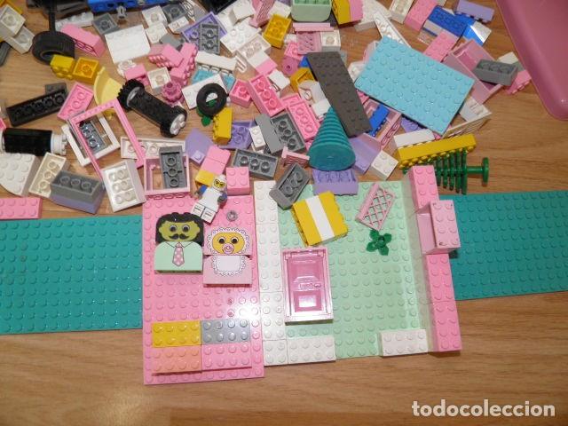 Juegos construcci&oacute;n - LEGO: CUBO ROSA LEGO SYSTEM 345,BASIC,A&Ntilde;O 1993 - Foto 11