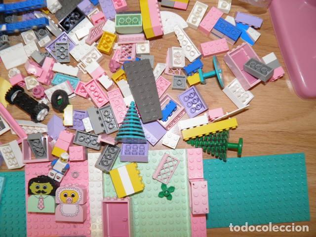 Juegos construcci&oacute;n - LEGO: CUBO ROSA LEGO SYSTEM 345,BASIC,A&Ntilde;O 1993 - Foto 12