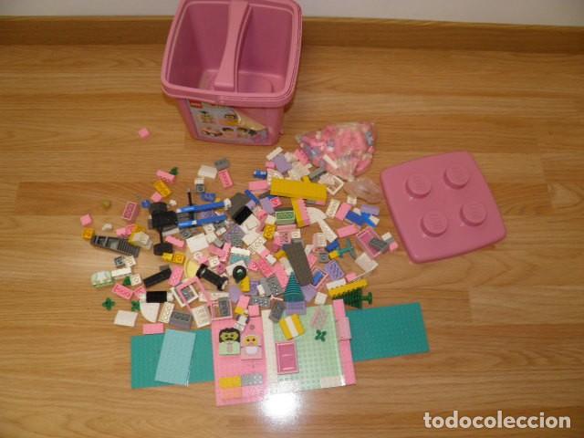 Juegos construcci&oacute;n - LEGO: CUBO ROSA LEGO SYSTEM 345,BASIC,A&Ntilde;O 1993 - Foto 13