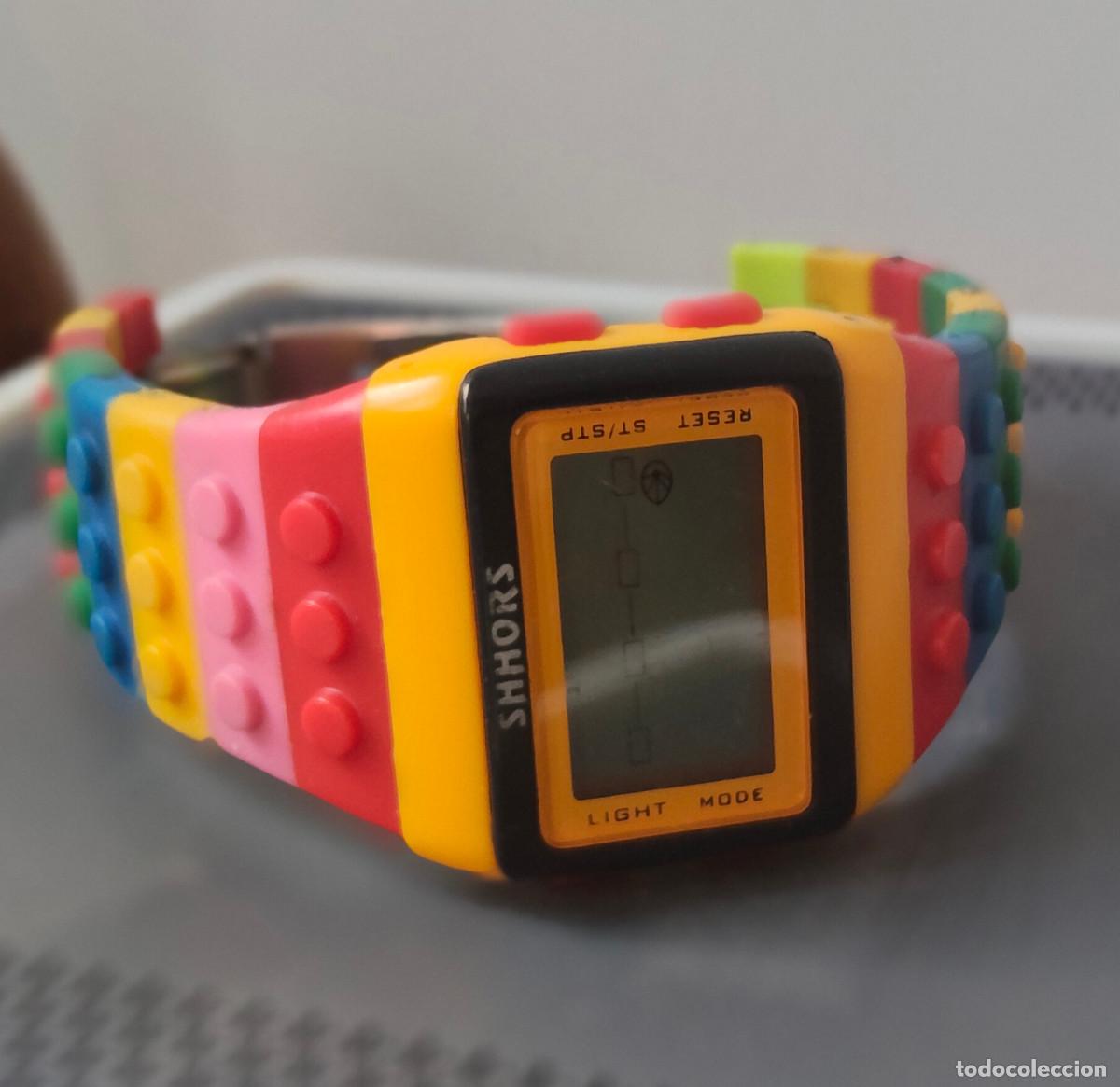 Juegos construcci&oacute;n - Lego: Reloj LED, Colores del Arcoiris, Creativo, Pulsera de Silicona - Lego - Pulsera Grande