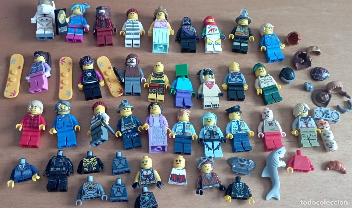 Juegos construcci&oacute;n - Lego: Lote de 27 figuras de Lego y piezas .