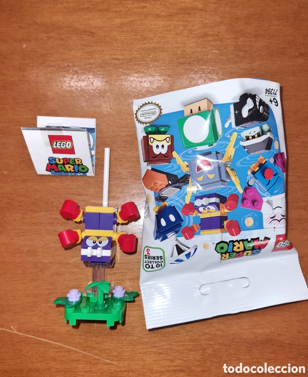 Juegos construcci&oacute;n - Lego: Minifigura Lego Super Mario Bros Nintendo serie 3 Bichacuo mu&ntilde;eco colecci&oacute;n sobre sorpresa