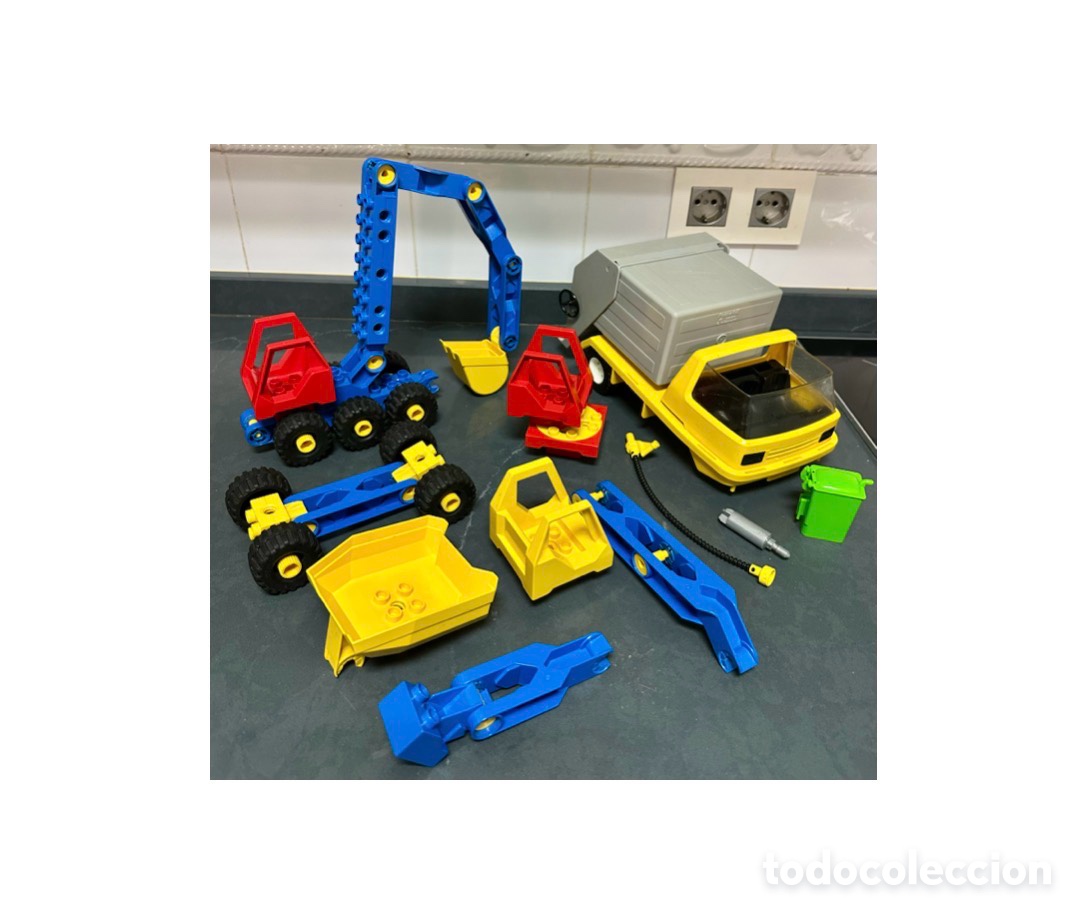 Juegos construcci&oacute;n - Lego: 1992, LEGO Duplo Toolo. Gr&uacute;a m&oacute;vil, excavadora, volquete&hellip;. Y m&aacute;s piezas m&aacute;s regalo.