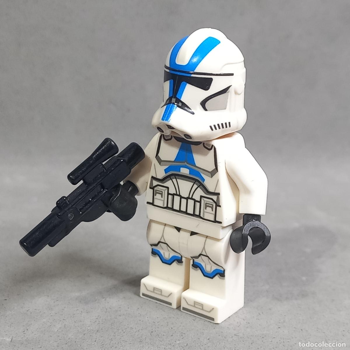 Juegos construcci&oacute;n - Lego: Soldado Clon de la Legi&oacute;n 501. Minifigura original LEGO del universo Star Wars