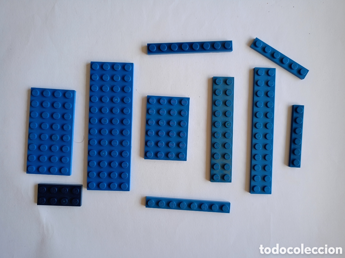 Jeux construction - LEGO: Lote de piezas lego azul planchas